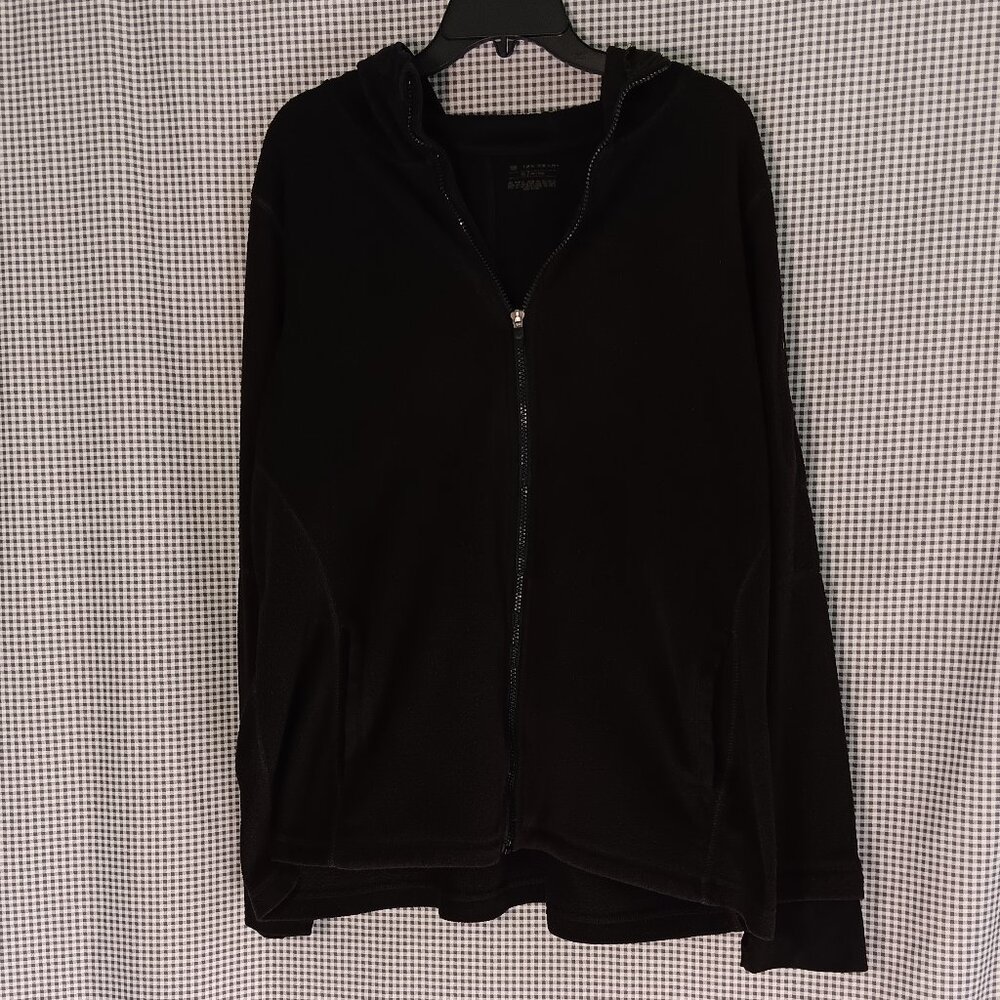 Tek Gear Black Fleece Zip-Up Hoodie Jacket Women's Plus Size 2X